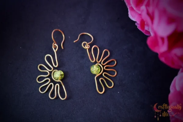 Semi flower Earrings - Image 2