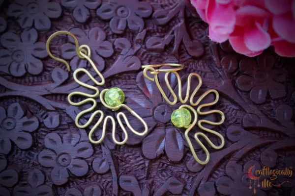 Semi flower Earrings - Image 3