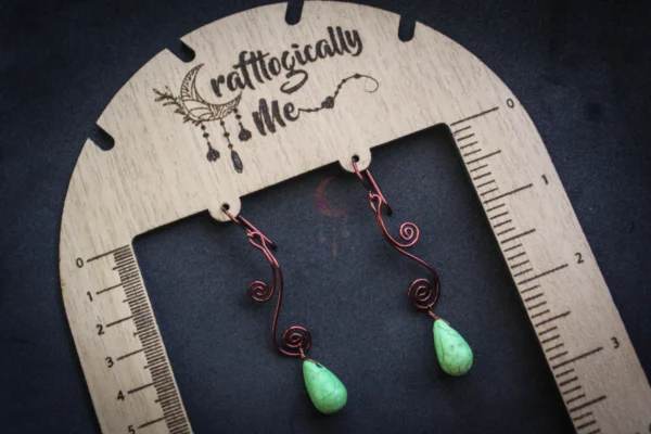 Long Swirl Drop Earrings