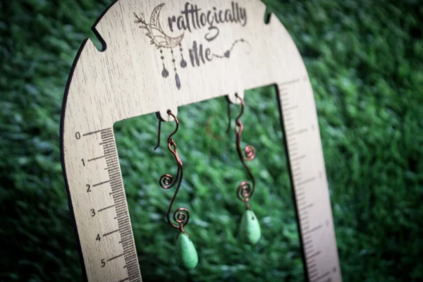 Long Swirl Drop Earrings - Image 4