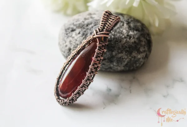 Agate Oxidized copper wrap - Image 4