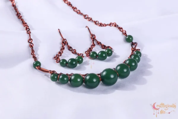 Agate graduated bead choker set - Image 2