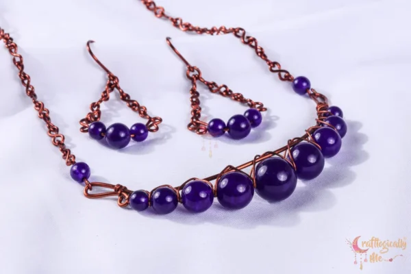 Agate graduated bead choker set - Image 7