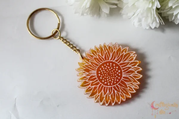 Sunflower keychain/magnet