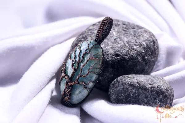 Amazonite braided tree wrap - Image 2