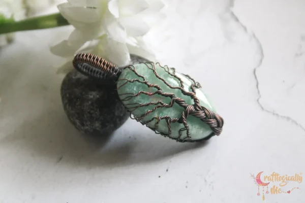 Amazonite braided tree wrap - Image 6