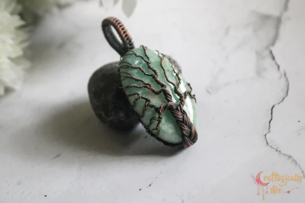 Amazonite braided tree wrap - Image 7