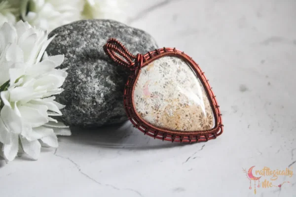 Fossil Jasper Tear Drop wrap - Image 6