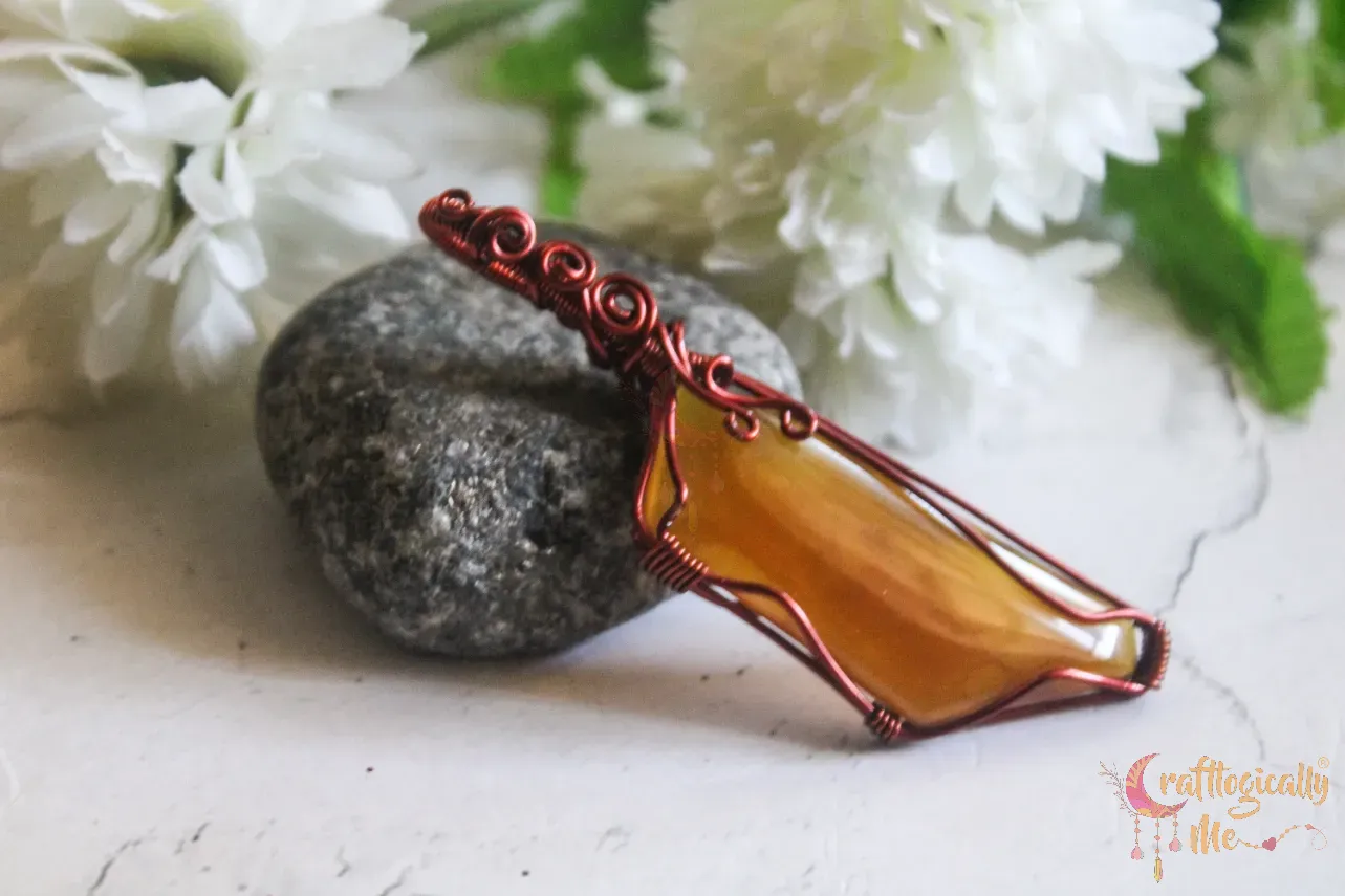 Yellow Agate Cleaver Wrap