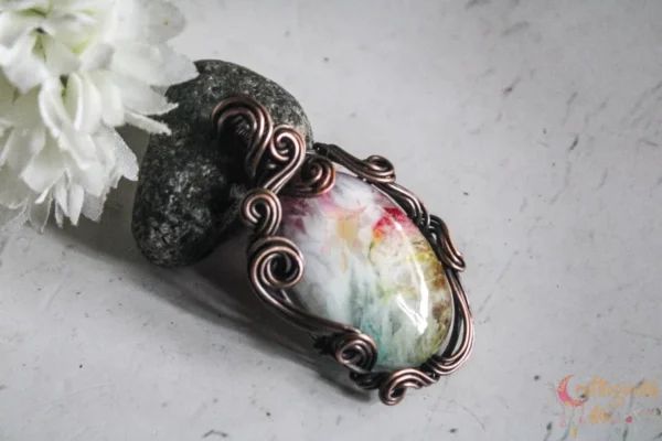 Rainbow Solar Quartz swirly wrap