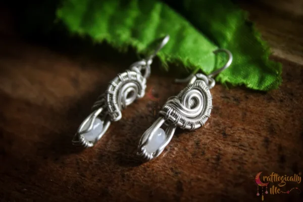 Moonstone Silver earrings - Image 4