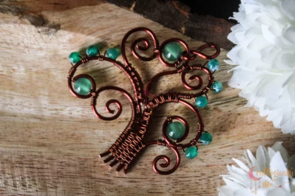 Green Onyx Tree of life pendant - Image 4