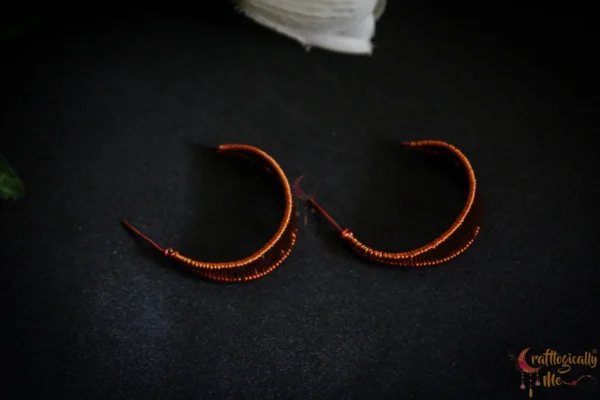 Leaf half-moon wire loom stud - Image 6