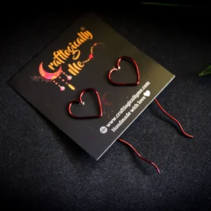 Heart with Tail post Earrings
