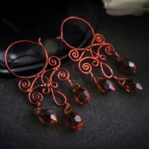 Crystal Filigree Hoop danglers