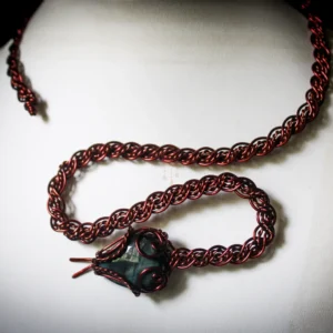 Blue Tiger's Eye braided snake collar